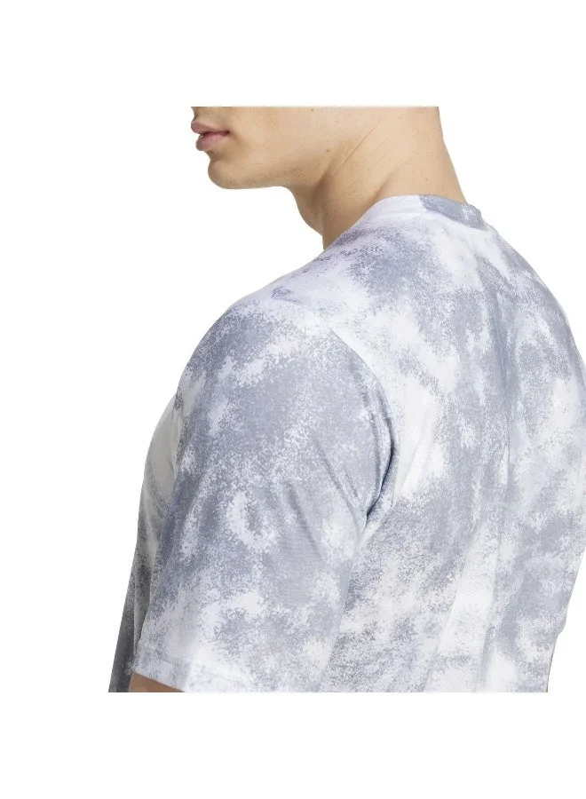 Adidas HALSIL Train Essentials Seasonal All Over Print Tee for Men | Best Price UAE