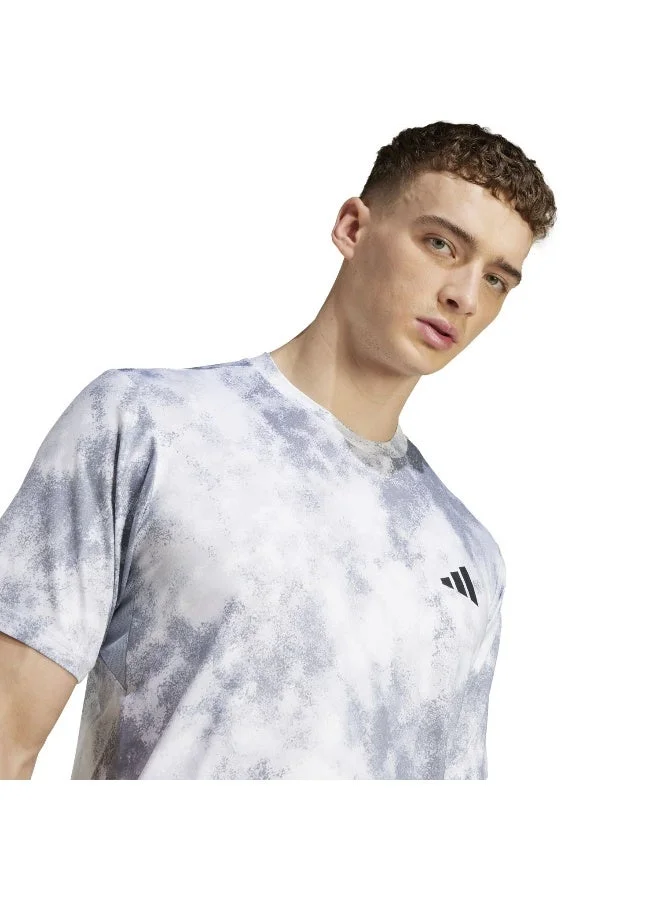 Adidas HALSIL Train Essentials Seasonal All Over Print Tee for Men | Best Price UAE