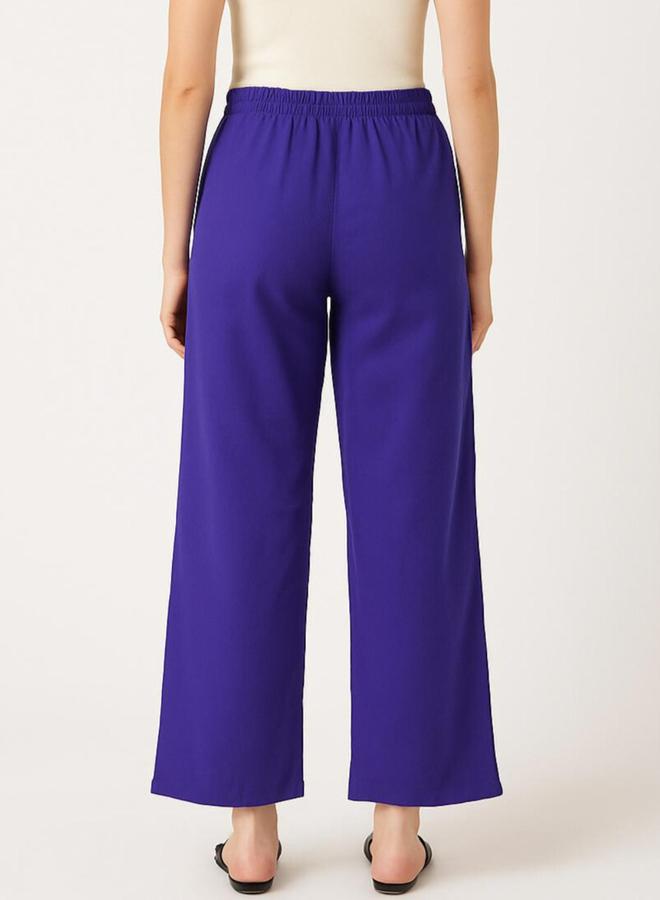 Pause Women Blue Wide Leg Drawstring Pants - Image 2
