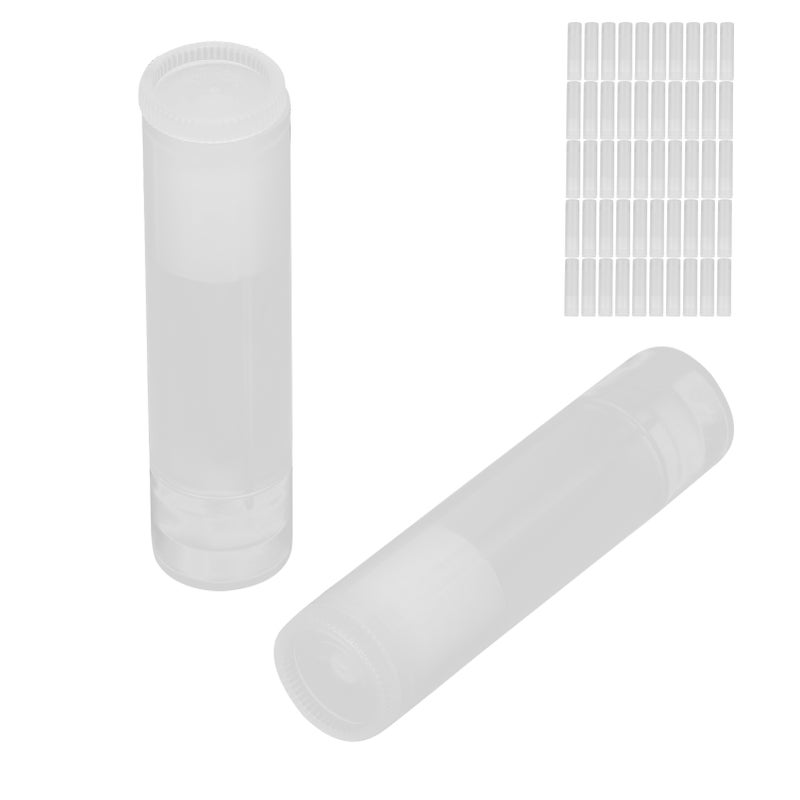 50pcs Lip Balm Tube Kit Empty Lipstick Tube Container Translucent DIY Makeup Tools 5ml - Image 5