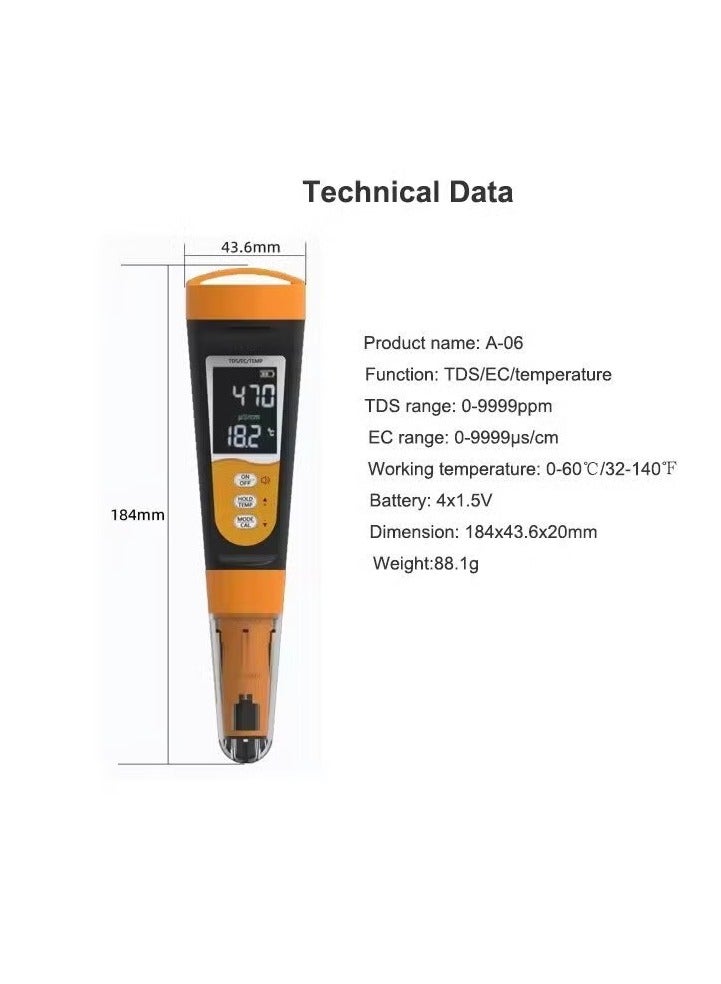 Red Leaf Professional Version of The TDS Water Quality Test Pen Has Higher Accuracy and Measurement Precision, And Can Achieve Ultra-Precise Detection. - Image 2