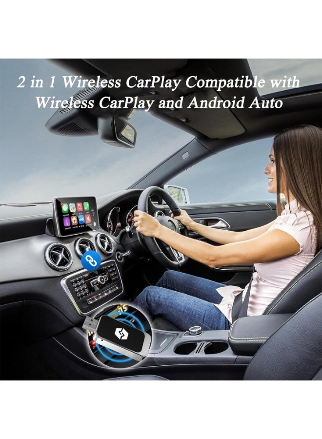 YOUWE7 Wireless Carplay Adapter, Wired CarPlay to Wireless CarPlay, Plug and Play 2-in-1 Carplay Adapter Compatible for iPhone iOS 10+ & Android Car Screen, No Delay - Image 5