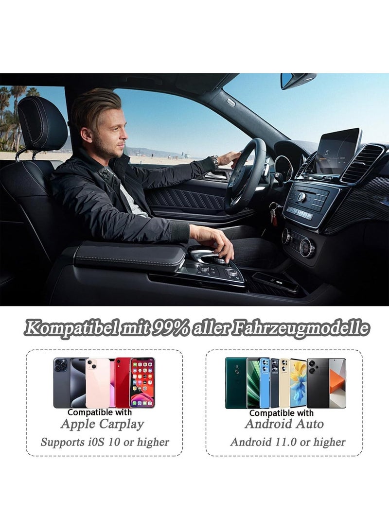 YOUWE7 Wireless Carplay Adapter, Wired CarPlay to Wireless CarPlay, Plug and Play 2-in-1 Carplay Adapter Compatible for iPhone iOS 10+ & Android Car Screen, No Delay - Image 3