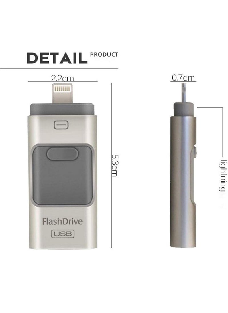 Generic - Flash Drive Compatible with iPhone 256GB, USB Memory Stick Photo Stick External Storage Thumb Drive for iPhone iPads Android Computer - Image 1