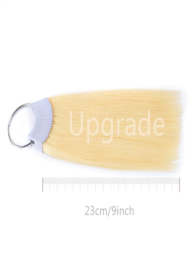TOFAFA Hair Color Rings 100% Human Hair Color Sample Testing Color Samples 9 inch Light Blonde Hair Color - Image 5