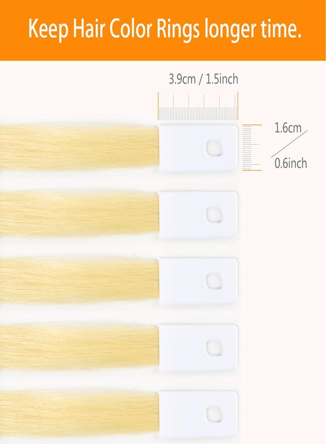 TOFAFA Hair Color Rings 100% Human Hair Color Sample Testing Color Samples 9 inch Light Blonde Hair Color - Image 3