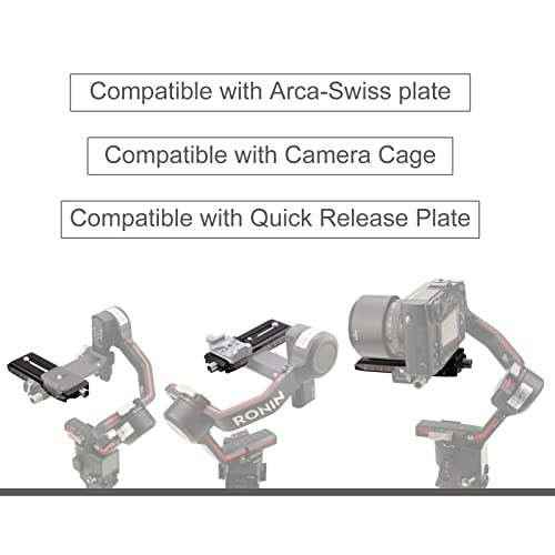 Leftfoto Camera Quick Release Plate for DJI RS2/RS3/RS3-PRO/RSC2 Cimbal Stabilzer, with Arca Swiss Style Clamp - Image 4
