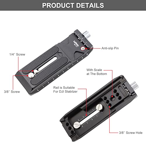 Leftfoto Camera Quick Release Plate for DJI RS2/RS3/RS3-PRO/RSC2 Cimbal Stabilzer, with Arca Swiss Style Clamp - Image 3