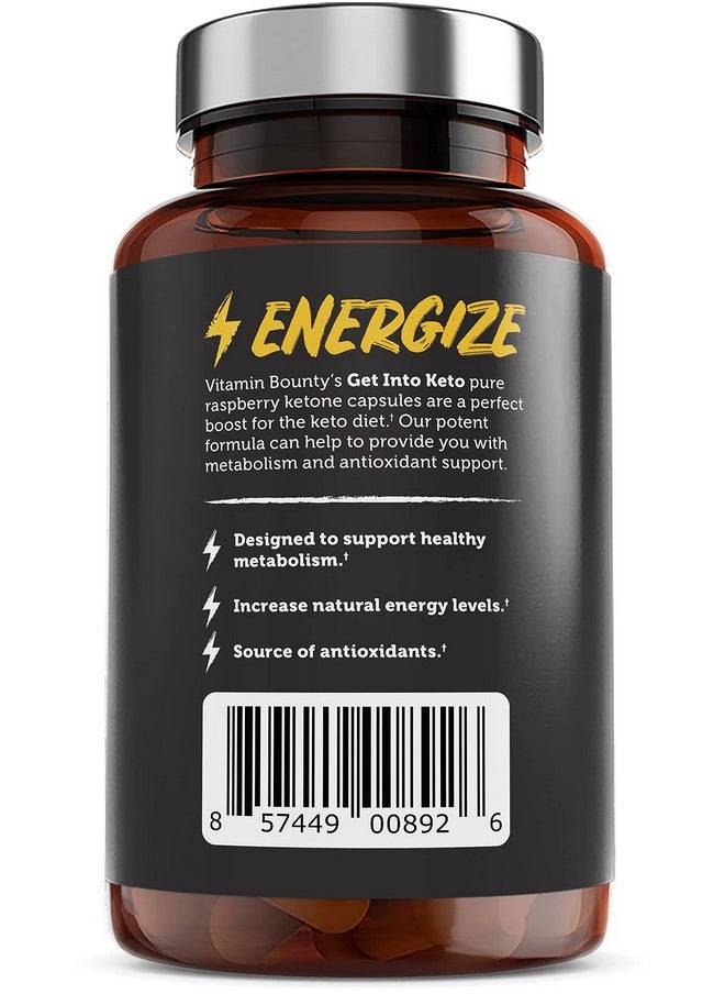 Vitamin Bounty - Get Into Keto Pills Premium Raspberry Ketones Promotes Ketosis For Women And Men Supports Keto Diet Green Tea Boosts Energy Nongmo 60 Capsules - Image 1