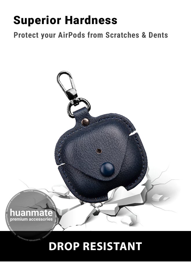 huanmate - Apple AirPods 4 Shockproof Protection Case Cover - Dark Blue - Lightweight, Stylish Design, Accurate Cut-outs - Easy to Install & Remove - Durable Shield for Your Apple AirPods 4 - Image 1
