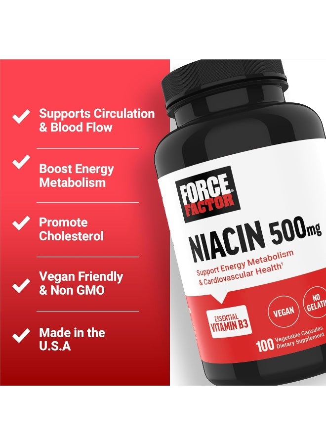 Force Factor Niacin 500mg Dietary Supplement for Adults - Image 2