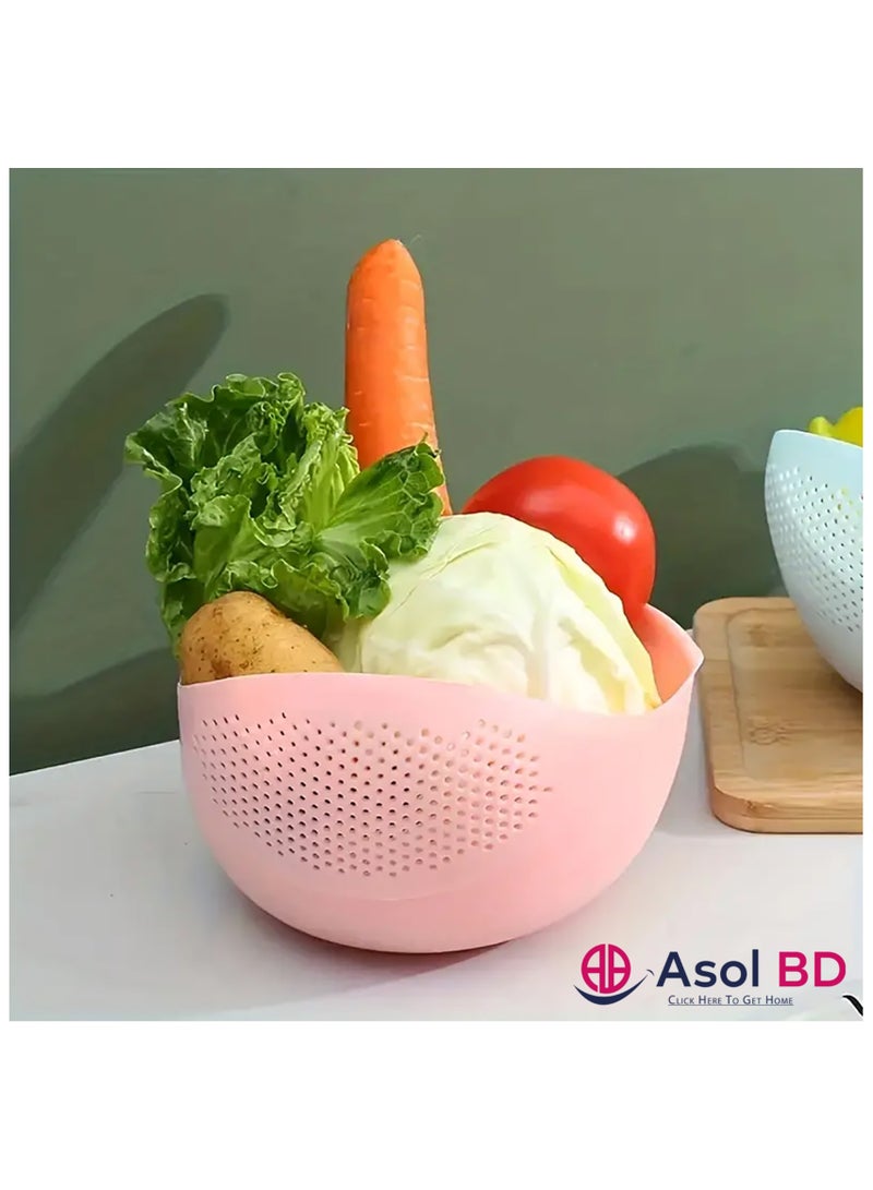 AsolBD 1pc Rice Washer Strainer Colanders for Cleaning Vegetable Fruit Pasta bowl Organizer Colander Multifunctional Kitchen Washing Basket Basin, Kitchen Supplies, Dishwasher Safe Colanders - Image 5