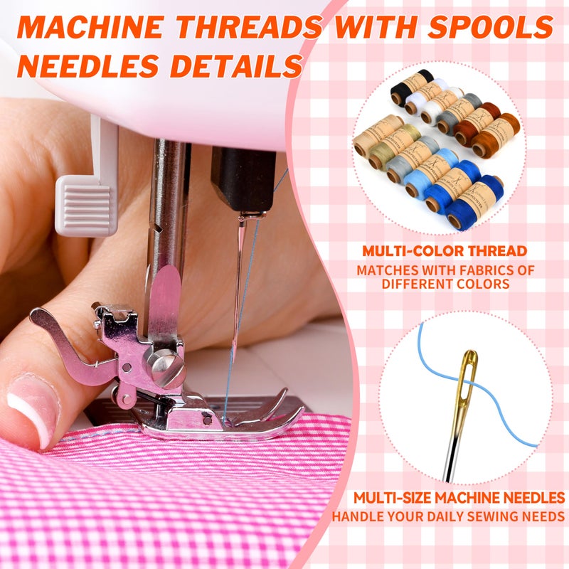 BYMORE 30 Pcs Sewing Thread Kit, 12 Colors 400 Yards per Polyester Thread Spools with Needles and Threaders for Hand & Machine Sewing, Emergency and Travel, DIY and Home - Image 4