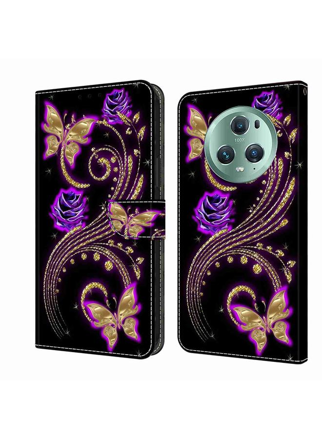 S-TOP Case For Honor Magic5 Pro Crystal 3D Shockproof Protective Leather Phone Case - Image 1