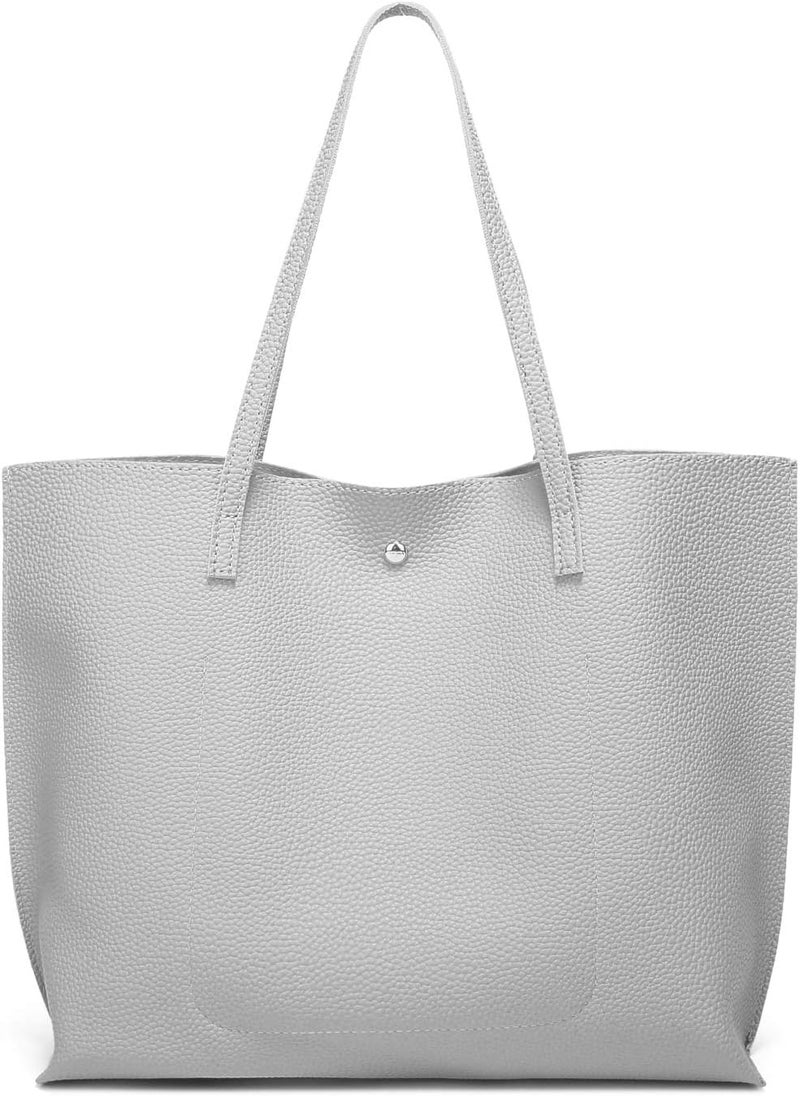 Dreubea Women's Soft Faux Leather Tote Shoulder Bag from, Big Capacity Tassel Handbag - Image 3