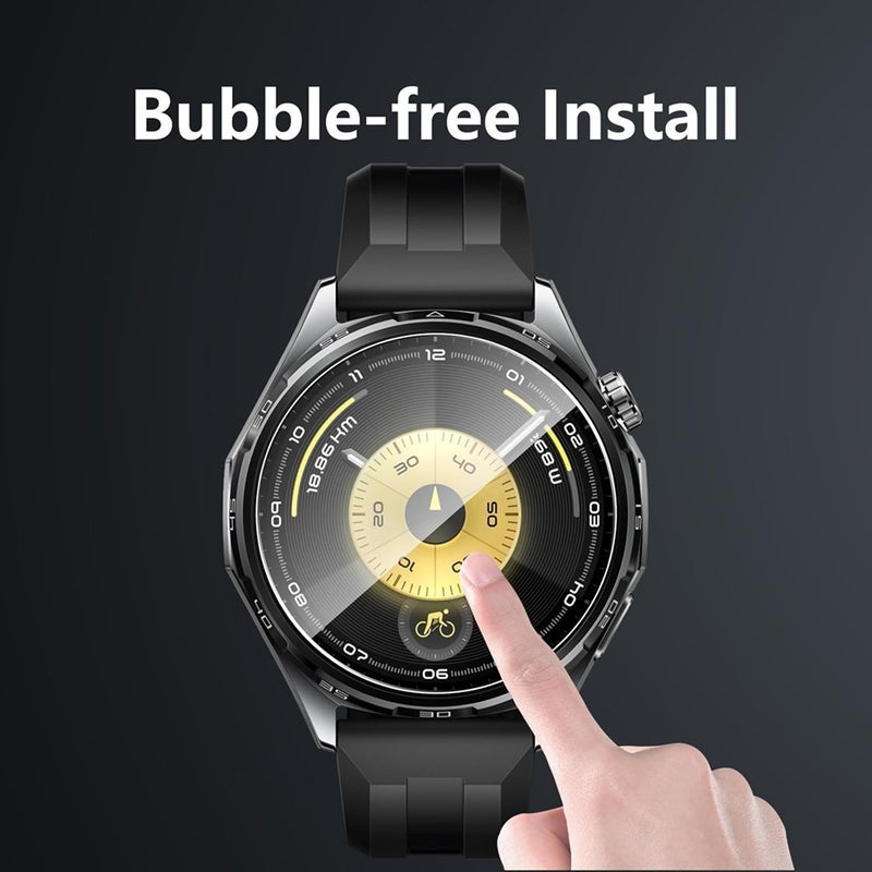 SJet 2 Pack Screen Protector for Huawei GT6 46mm, with Auto-alignment Installation kit, HD Scratch-Resistant Tempered Glass Screen Protector for Huawei GT 6 46mm - Image 5