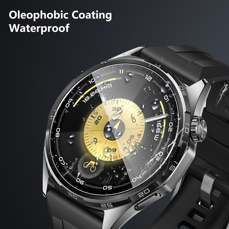 SJet 2 Pack Screen Protector for Huawei GT6 46mm, with Auto-alignment Installation kit, HD Scratch-Resistant Tempered Glass Screen Protector for Huawei GT 6 46mm - Image 4