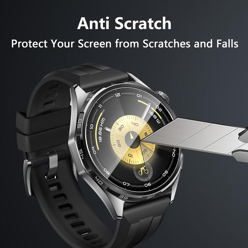 SJet 2 Pack Screen Protector for Huawei GT6 46mm, with Auto-alignment Installation kit, HD Scratch-Resistant Tempered Glass Screen Protector for Huawei GT 6 46mm - Image 3