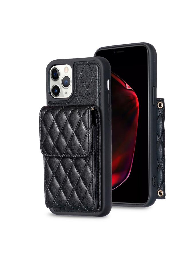 S-TOP Case For iPhone 11 Pro Vertical Wallet Rhombic Leather Phone Case - Image 1