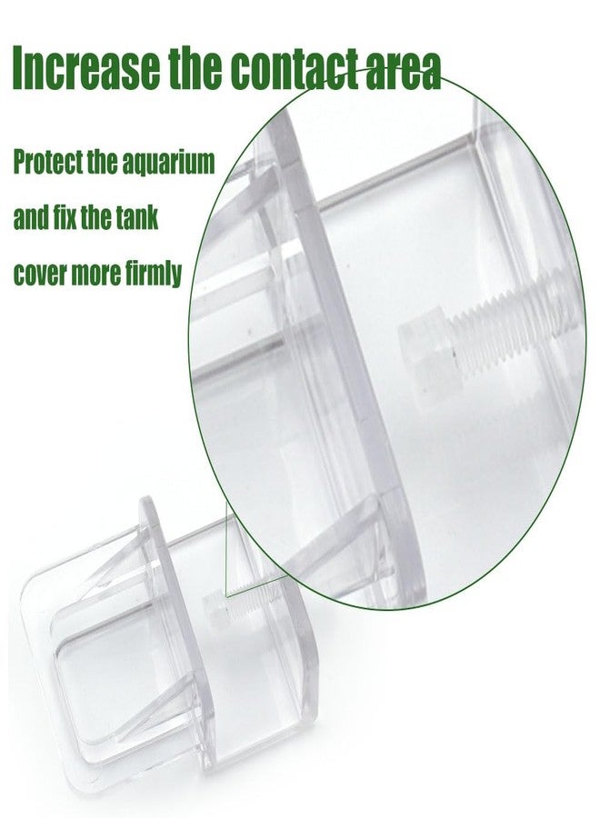LINLAN 6 Pieces Aquarium Lid Clips, Transparent ABS Plastic Rimless Fish Tank Top Cover Support, Suitable for Plastic Dividers and DIY Anti-Jump - Image 5