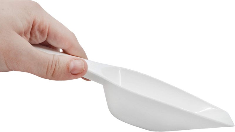 EISCO Scoop, 100ml (3.4oz) - Polypropylene Plastic - Flat Bottom - Excellent for Measuring & Weighing - Autoclavable - Image 3