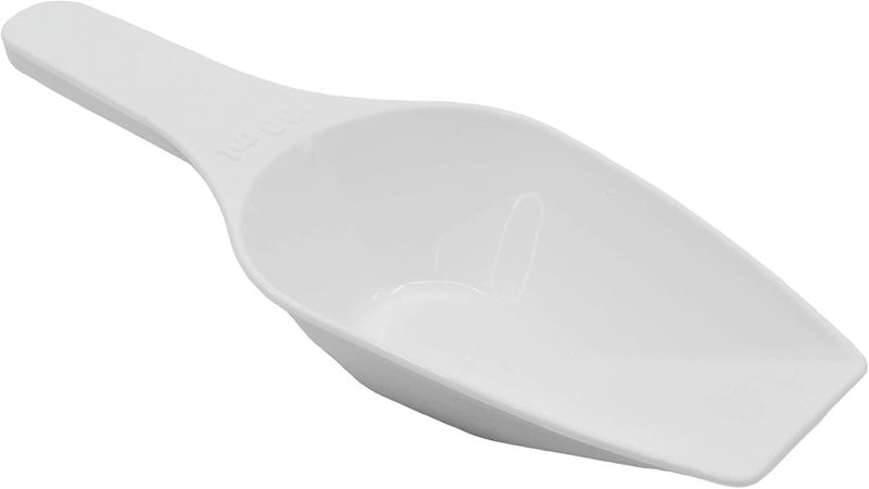 EISCO Scoop, 100ml (3.4oz) - Polypropylene Plastic - Flat Bottom - Excellent for Measuring & Weighing - Autoclavable - Image 1