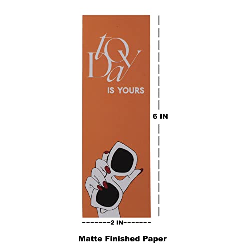 Papboo Designer Bookmarks Set of 10, Design- 1 - Specially Designed for Book, Artcard, Matte Finished,NO Repeat Designs, Multi-Color Bookmark (6 * 2 inches) - Image 4