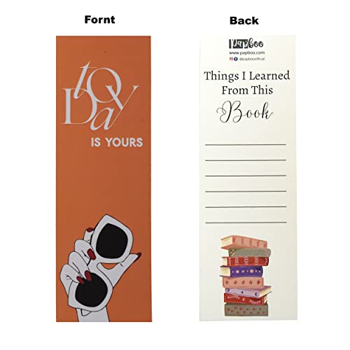 Papboo Designer Bookmarks Set of 10, Design- 1 - Specially Designed for Book, Artcard, Matte Finished,NO Repeat Designs, Multi-Color Bookmark (6 * 2 inches) - Image 3