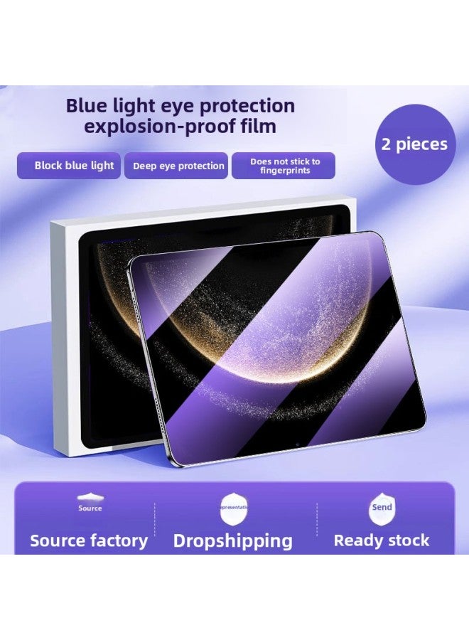For Huawei Tablet MatePad Tempered Film 11.5s Full Screen HD Film Pad11 Anti-fingerprint Air Anti-drop-Color:Blue Light 2 Pieces [tempered Film]_with Wooden Box Packaging-Size:Applicable To For Huawei Matepad Standard Edition( 11inch )
