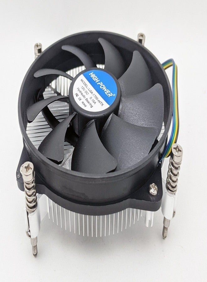 HIGH POWER® LGA-1700-mITX, Low Profile 28mm in Height Intel Socket LGA1700 CPU Cooler with Quiet 95mm Over-Sized Cooling Fan for 1U/2U/mini ITX/Micro ATX Desktop PC Systems - Image 1