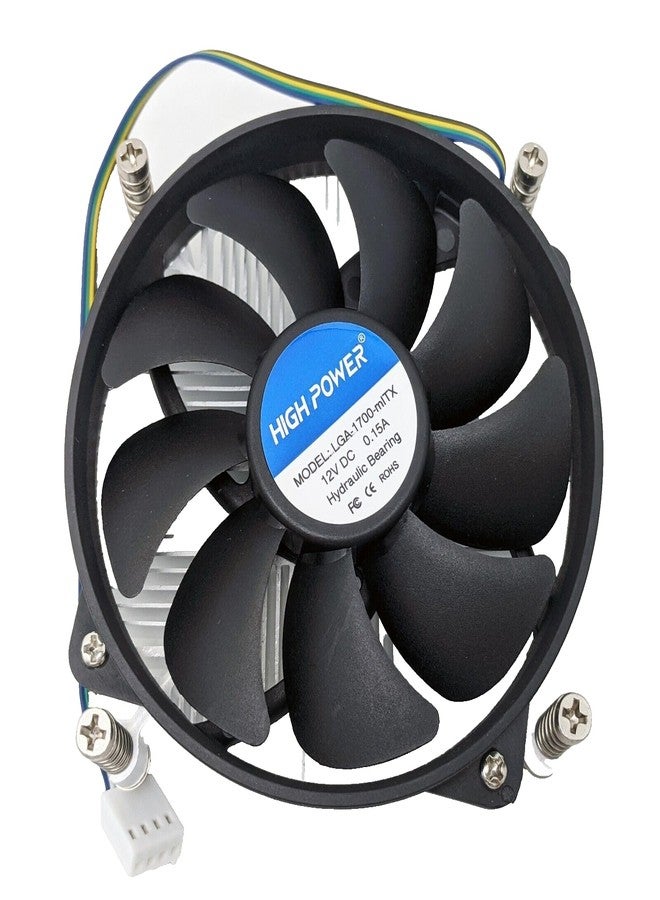 HIGH POWER® LGA-1700-mITX, Low Profile 28mm in Height Intel Socket LGA1700 CPU Cooler with Quiet 95mm Over-Sized Cooling Fan for 1U/2U/mini ITX/Micro ATX Desktop PC Systems - Image 5