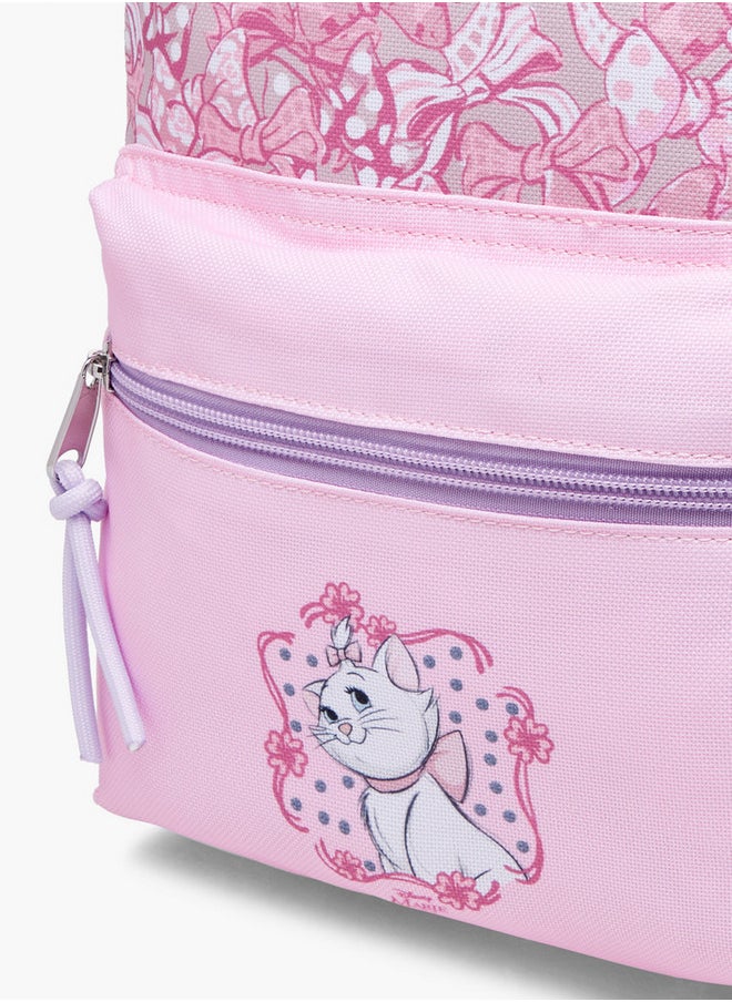 Disney Girls Marie Print School Backpack with Adjustable Shoulder Straps and Zip Closure - 31x24x10 cm  - Image 5