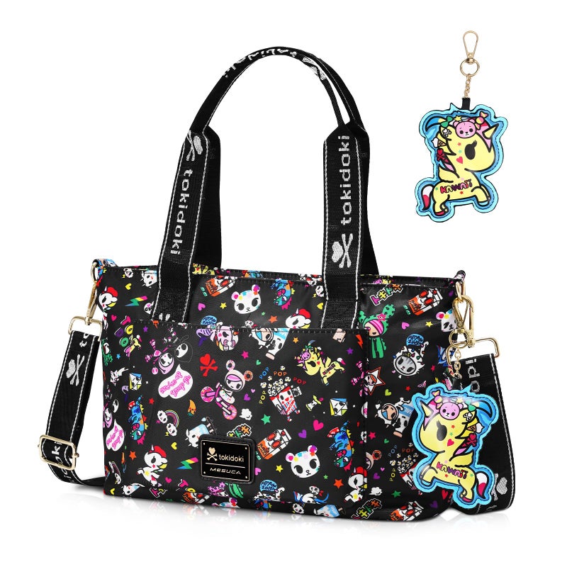 Tokidoki Tote Bag for Women Large Capacity Shoulder Bag with Strap Hobo Tote Handbag for Travel Work (Big Family) - Image 1