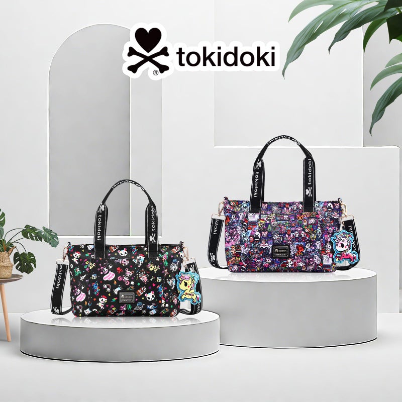 Tokidoki Tote Bag for Women Large Capacity Shoulder Bag with Strap Hobo Tote Handbag for Travel Work (Big Family) - Image 3