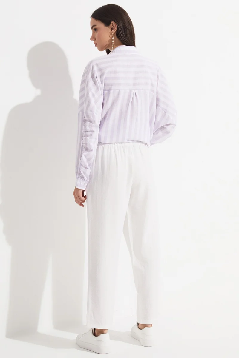 جون Women's Exclusive Elastic Waist Viscose Blend Jogger Woven Trousers