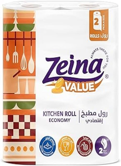 Zeina kitchen classic tissue 2 rolls orange