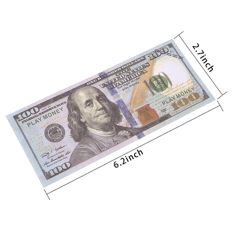300PCS Prop Money Dollars Replica Dollar Bill Fake Play Money Souvenir Banknote Pretend Dollar Bills for Home Party Movie Advertising Novelty Props Game Gift - Image 2