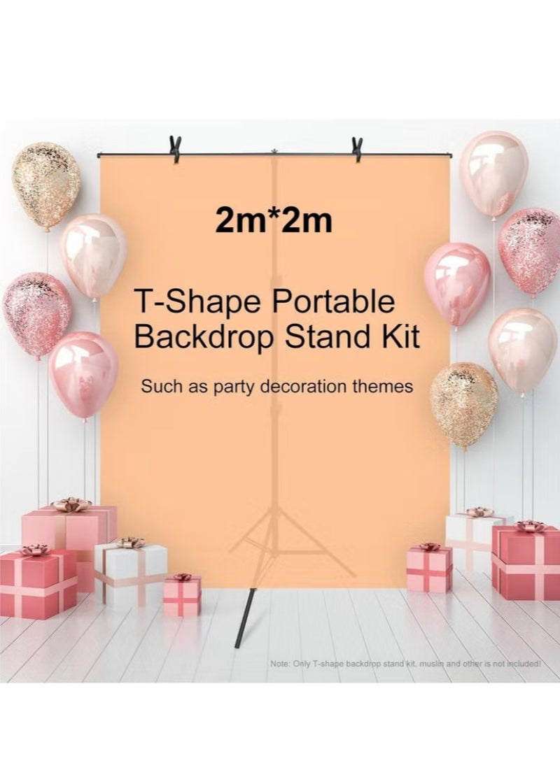 أوك حامل خلفية صور التصوير الفوتوغرافي الاحترافي ، حامل دعم إطار الخلفية على شكل حرف T مع مشابك لاستوديو الفيديو - Image 2