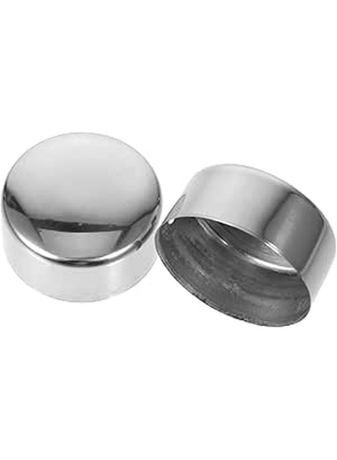 Stainless Steel Handrail End Caps 45mm Round Replacement Accessories 2 Pack - Image 1