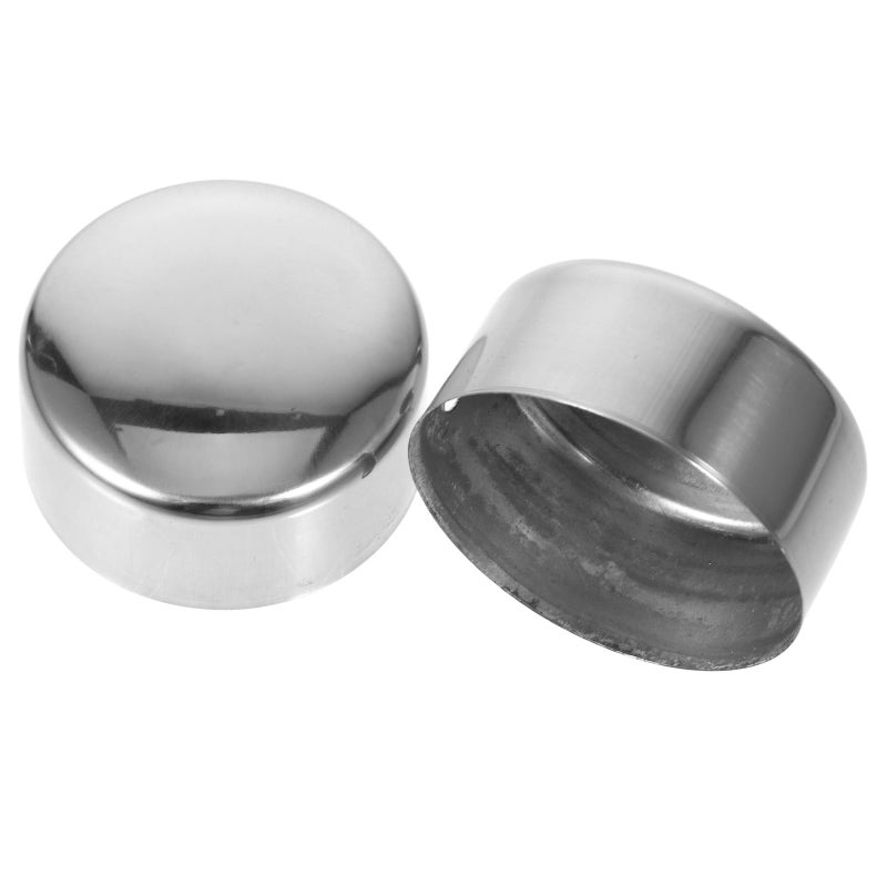 Stainless Steel Handrail End Caps 45mm Round Replacement Accessories 2 Pack - Image 2