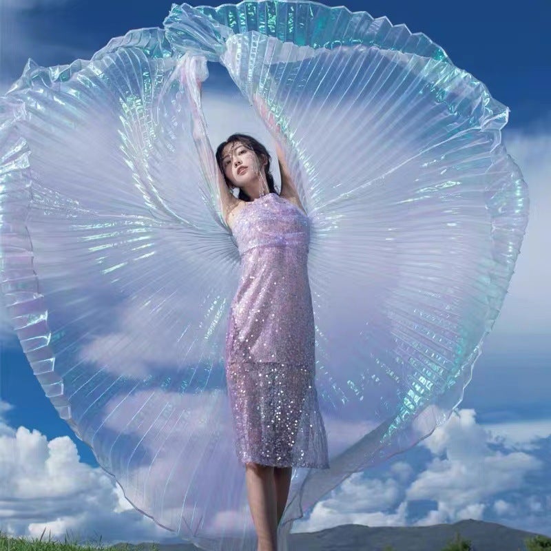 Belly Dance Wings 360 Split Performance Props Pink