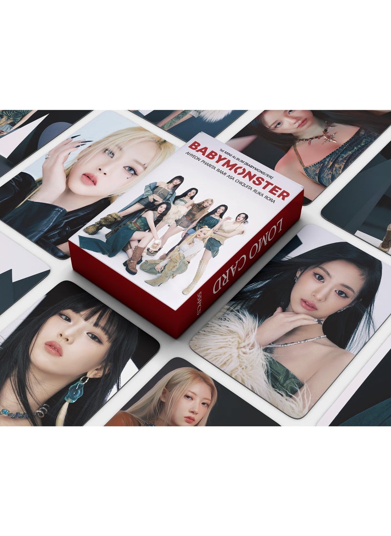 EHOME 55Pcs BABY MONSTER Photo Card SHEESH Lomo Card  - Image 1