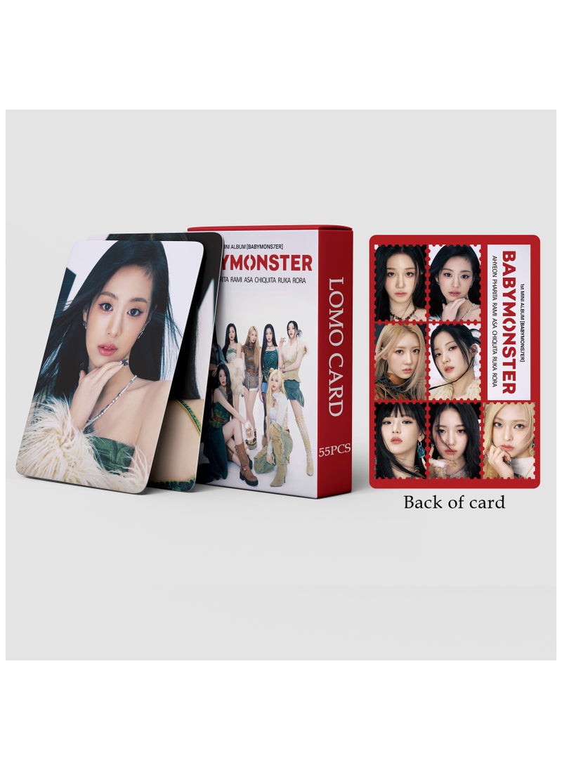 EHOME 55Pcs BABY MONSTER Photo Card SHEESH Lomo Card  - Image 3