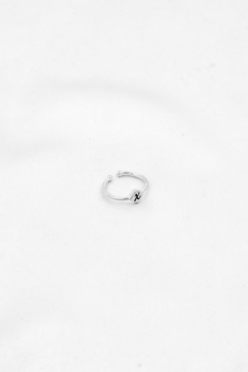 ALEX AND ANI Women Initial X Adjustable Ring, Silver  - Image 1