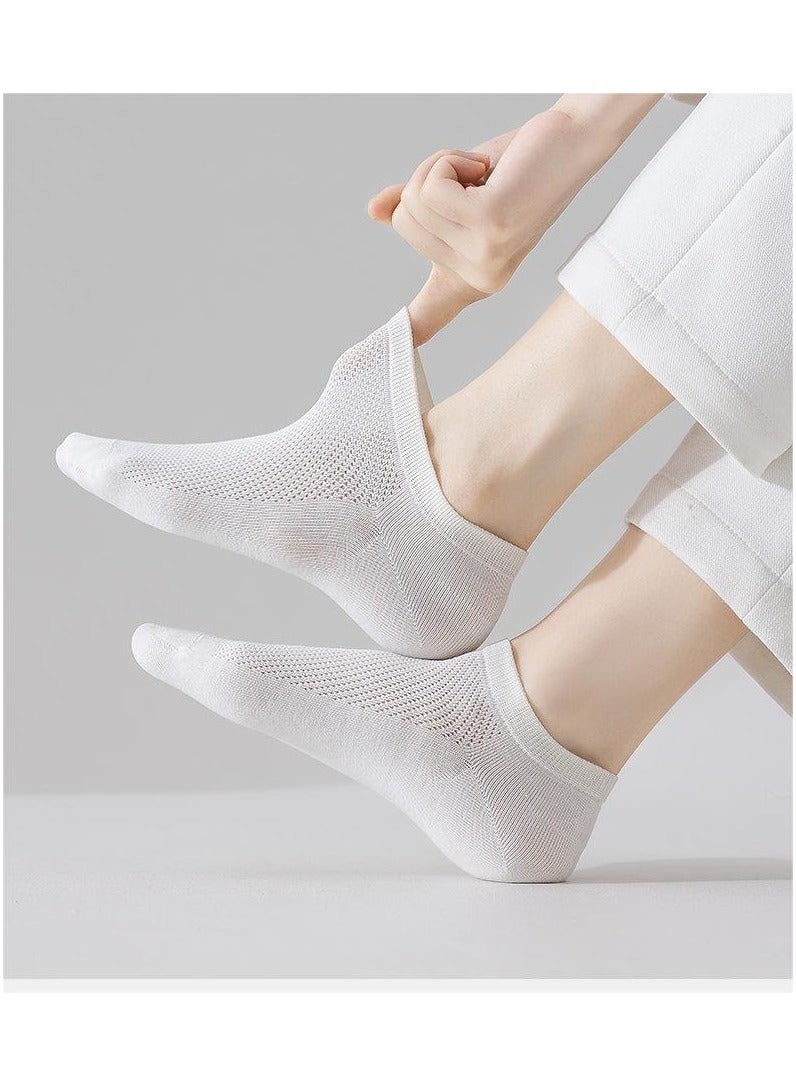 6 Pairs Per Set Summer Women's Thin Socks, Mesh Breathable Design, Casual Boat Socks  - Image 2