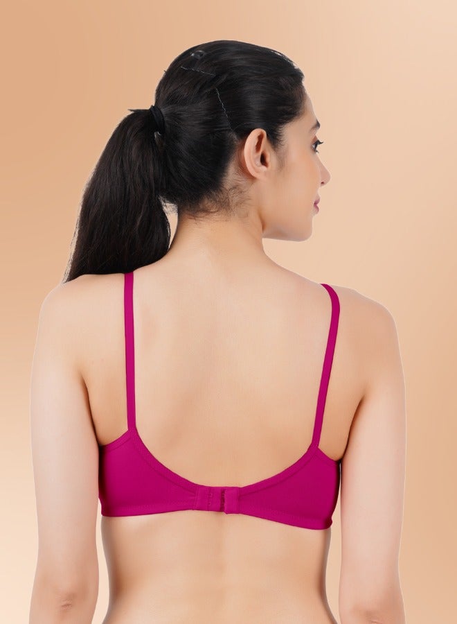 BRIDA Brida Ladies Cotton Full Coverage Non-Padded Bra & Solid Panties Combo - Celebra Mould & Bella (Colours & Print May Vary)  - Image 3