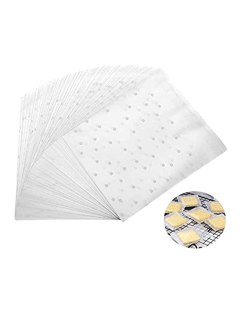 Excefore Self Adhesive Candy Bag 400 PCS Cellophane Cookie Bags Self-adhesive Sealing White Polka Dot Clear OPP Plastic Party for Bakery, Candy, Soap,Cookie (4 x 6 inches)  - Image 1