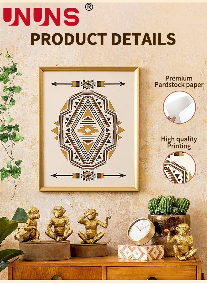 UNUNS Boho Wall Art,Set Of 6 Geometric Abstract Wall Poster For Bedroom,Mid Century Modern Wall Art,8"x10"Boho Wall Decor For Room Aesthetic(Only Drawing Core) - Image 2