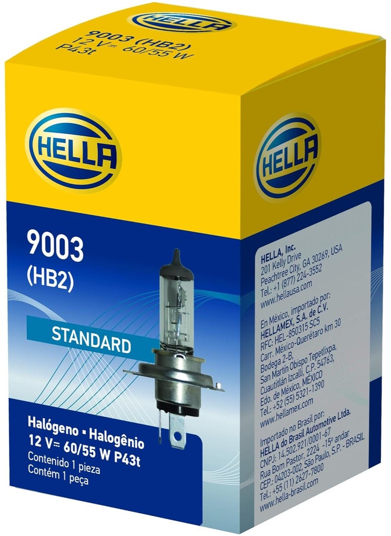 HELLA HELLA 9003 Standard Halogen Bulb, 12 V, 60/55W, Clear, Standard - 60/55W  - Image 2