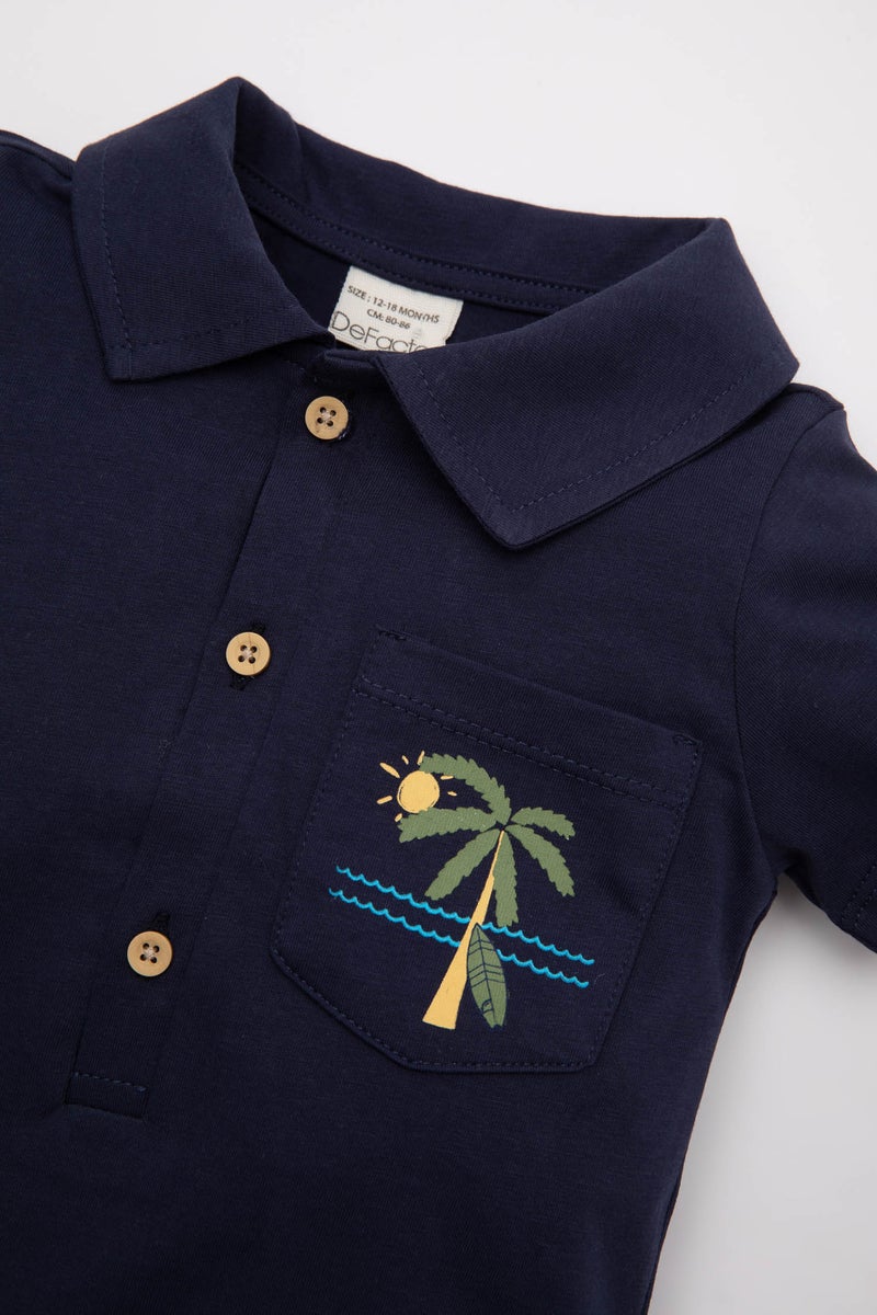 DeFacto Baby Boy Palm Tree Patterned Jumpsuit  - Image 2